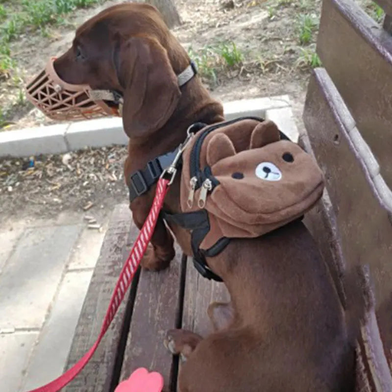 Cute Nylon Pet Backpack for Small Medium Dogs Convenient Portable Large-capacity Dog Snack Bag Dog Backpack