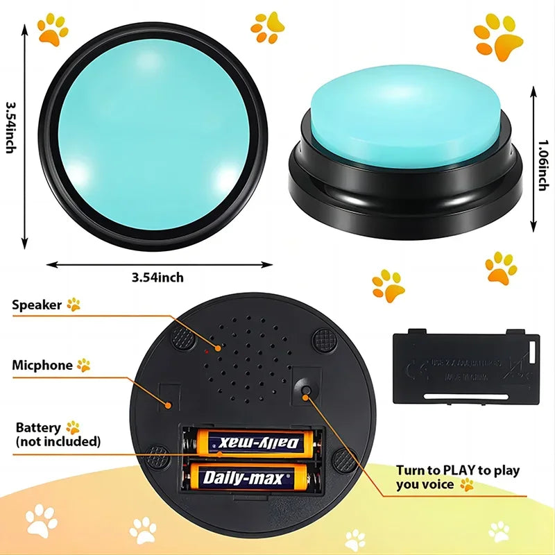 Talking Button Dog Toy
