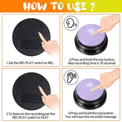 Talking Button Dog Toy