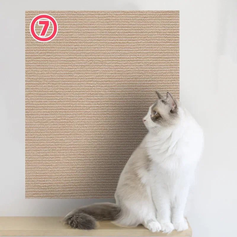 Cat Climbing Mat Wear Resistant Scratch DIY Climbing Cat Scratcher Sofa Protection Wall Mounted Self-Adhesive Cats Scratch Board