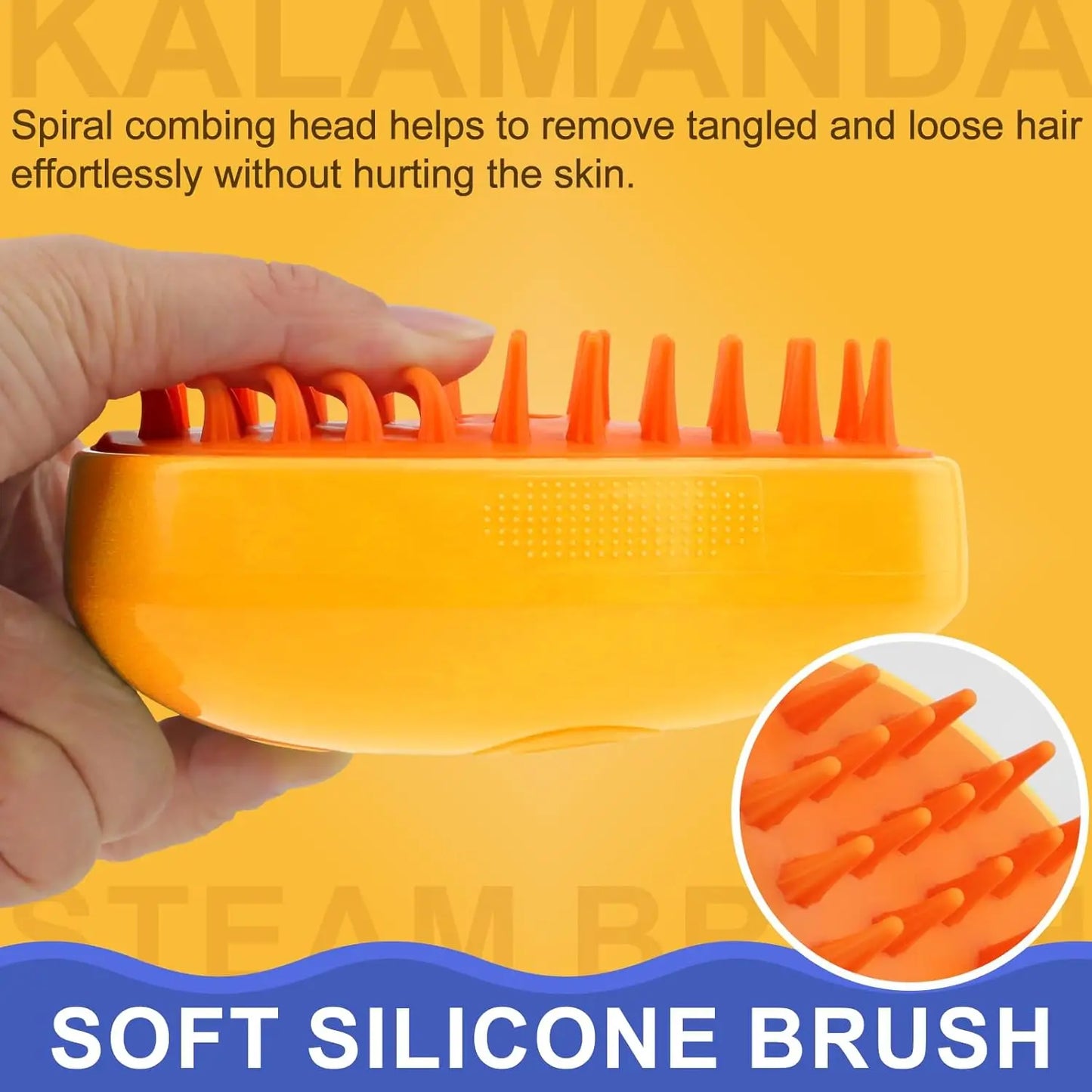 Cat Steam Brush 3 in 1 Dog Steamy Brush Cleanser Silicone Massage Grooming Comb Pet Hair Cleaning Misting Comb for Cats Dogs