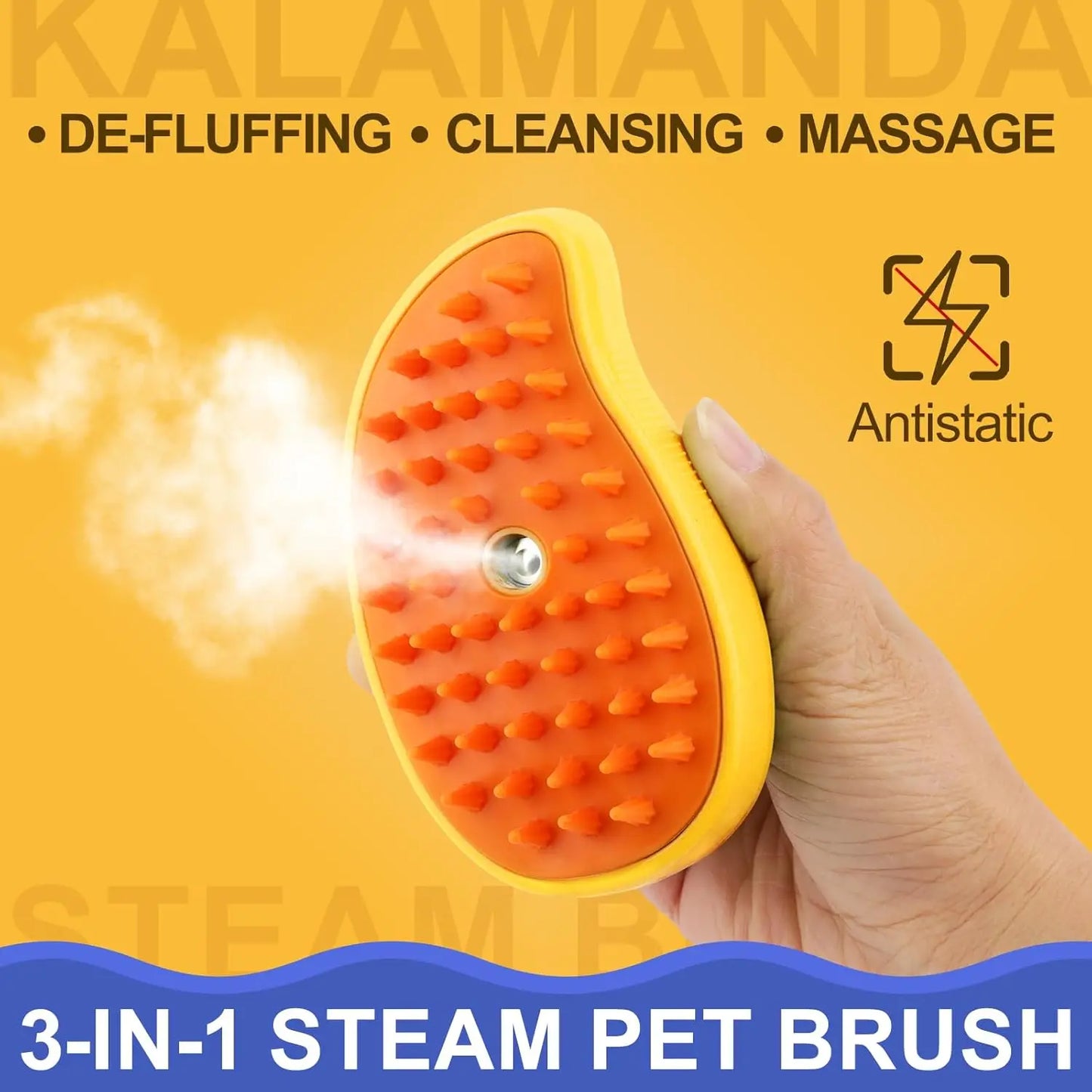 Cat Steam Brush 3 in 1 Dog Steamy Brush Cleanser Silicone Massage Grooming Comb Pet Hair Cleaning Misting Comb for Cats Dogs