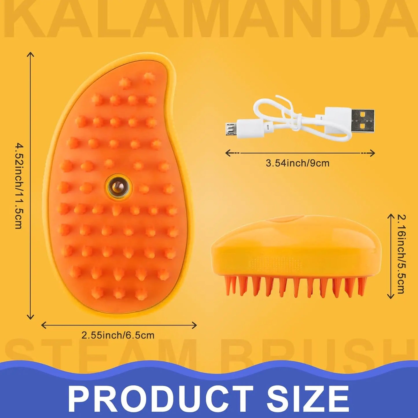 Cat Steam Brush 3 in 1 Dog Steamy Brush Cleanser Silicone Massage Grooming Comb Pet Hair Cleaning Misting Comb for Cats Dogs